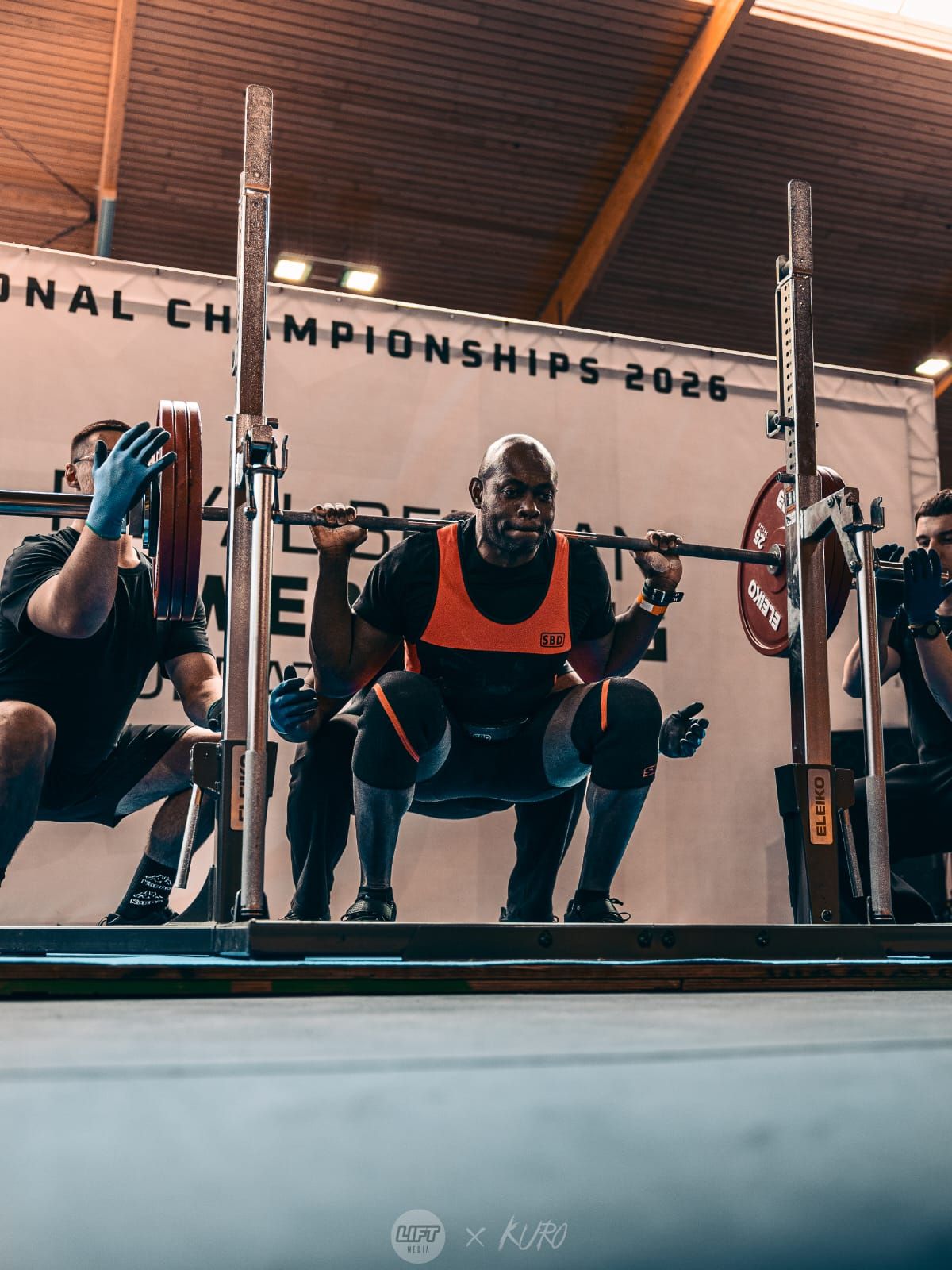 Eloi au plus bas du squat, Championnat de Belgique de powerlifting 2026