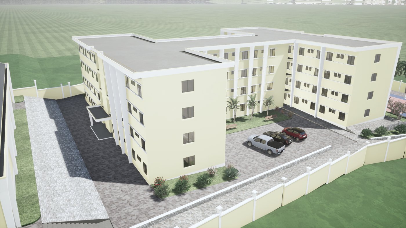 Bloc résidence du campus IPFSE, rendu du dossier d'architecte